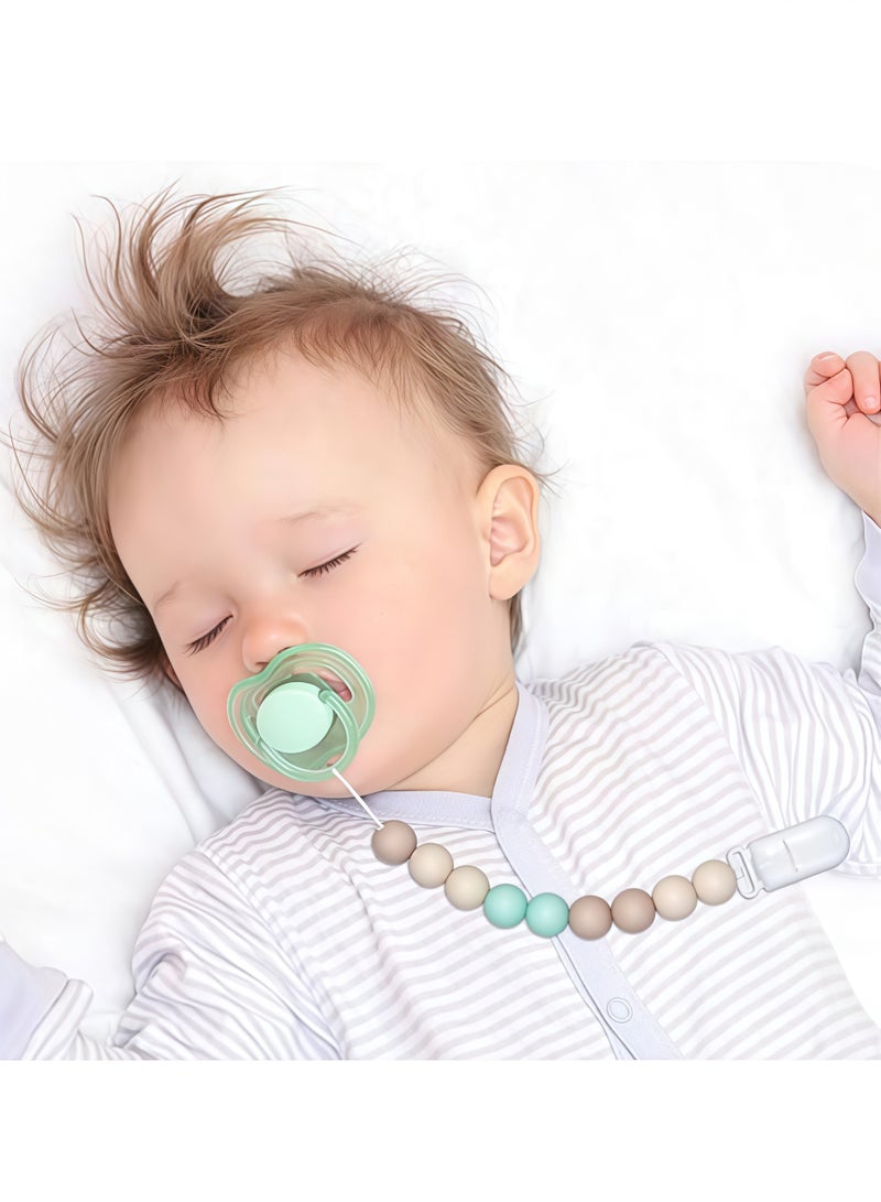 Pacifiers Clips, 2 Pack BPA Free Silicone Soother Chain Holders for Baby Boys and Girls, Fits All Pacifiers and Baby Teething Toys - Image 3