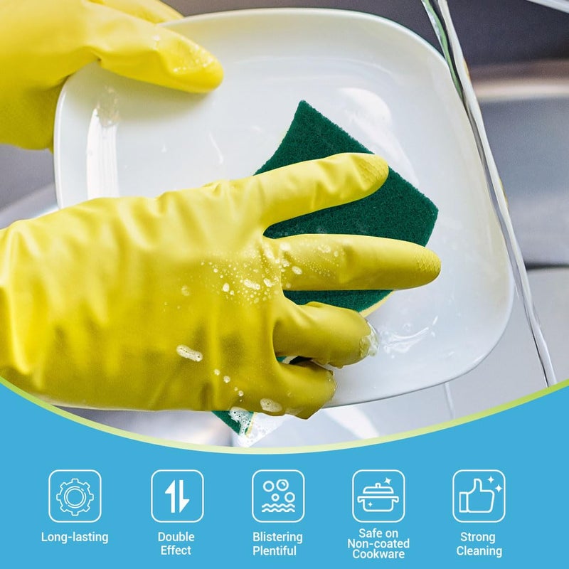 AIDEA Sponges Kitchen, 9Count, Dish Sponges, Heavy-Duty Sponge for Non-Coated Cookware, Scrubbing Power for Tough Messes, Cleaning Sponge for Kitchen, Bathroom, Household - Image 2