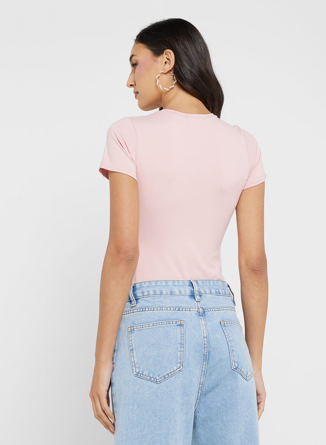 بودي سوت بياقة دائرية من البولياميد