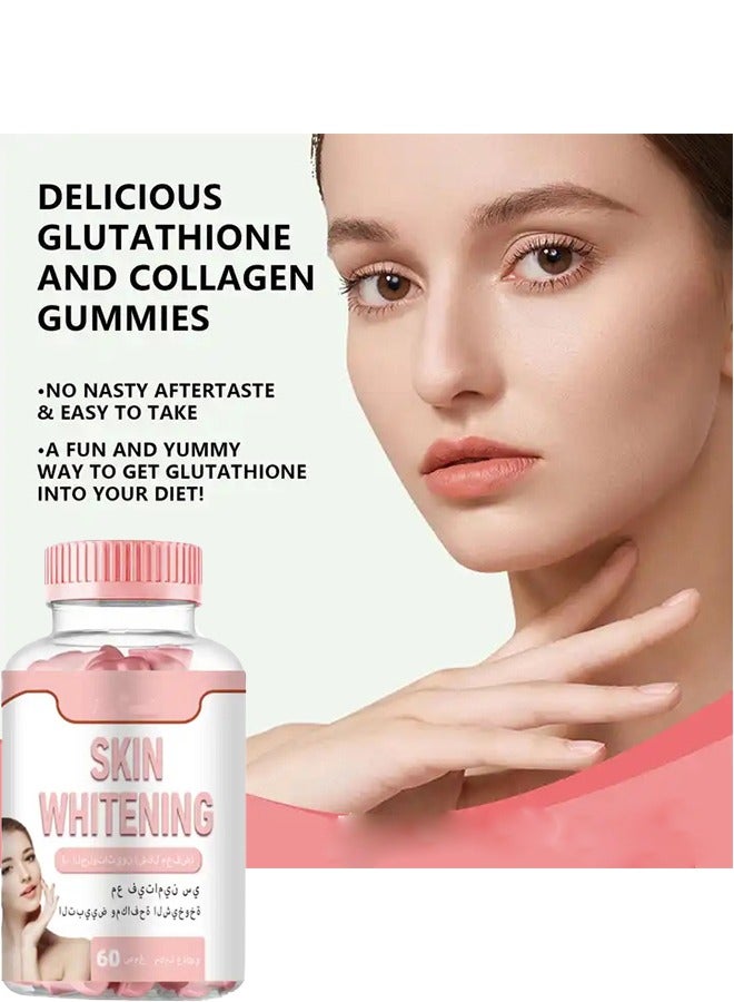 SKIN Collagen Glow, Anti-Aging Skin Whitening Vitamins, Strawberry Flavor - Image 2