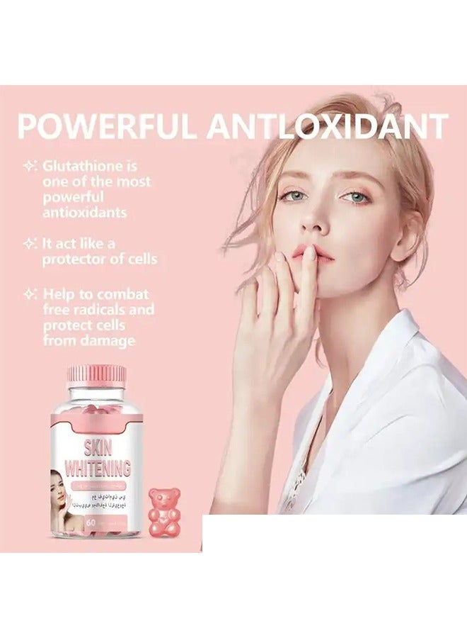 SKIN Collagen Glow, Anti-Aging Skin Whitening Vitamins, Strawberry Flavor - Image 4