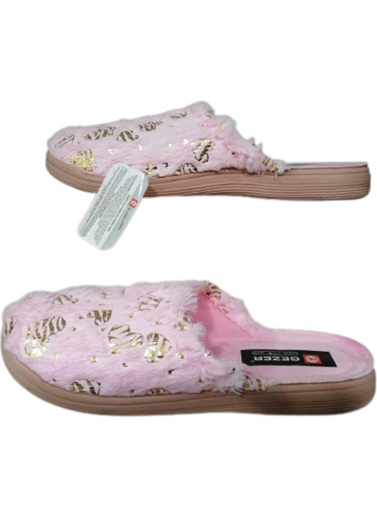 Gezer - Women's Pink Plush Indoor Slippers GZRR32-998 - Image 1