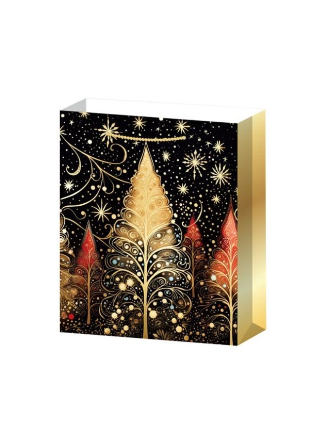 Gift Bag Black & Gold Tree - 26x32x10cm