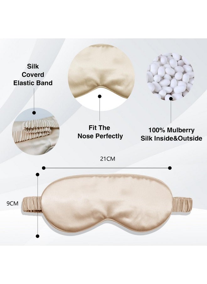 Qiyue - Sleep Mask Made Of 100% Mulberry Silk Softest & Breathable Silk Eye Sleep Masksilk Sleep Mask For Women Meneye Sleep Shade Coverblocks Light Reduces Puffy Eyes Gifts (Taro) - Image 1