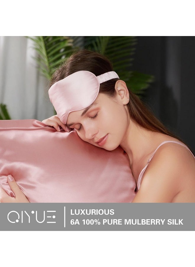 Qiyue - Sleep Mask Made Of 100% Mulberry Silk Softest & Breathable Silk Eye Sleep Masksilk Sleep Mask For Women Meneye Sleep Shade Coverblocks Light Reduces Puffy Eyes Gifts (Taro) - Image 1