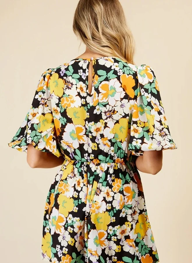 ليتل مسترس جمبسوت نسائي بنقشة زهور عتيقة