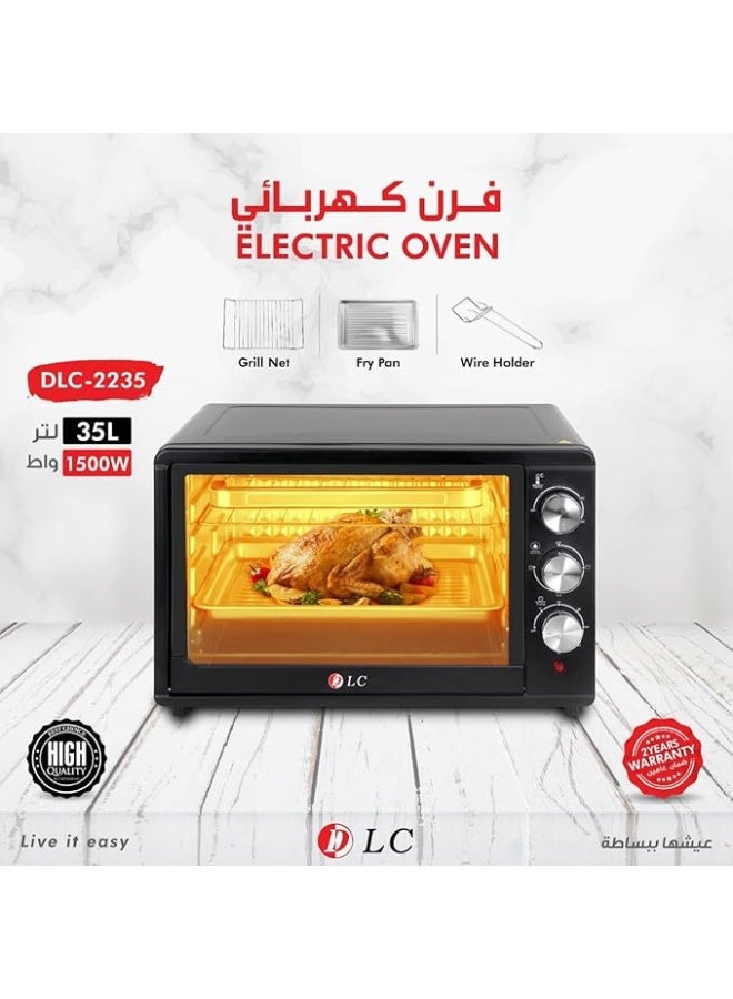 D L C 1500W Electric Oven 35 Liter Capacity,  Black - DLC-2235 - Image 2