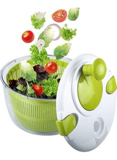 LIXES Maga Zone Salad Spinner with Large 5 Quart Capacity, Fruits and Vegetables Dryer, Quick Dry Design  - Image 1