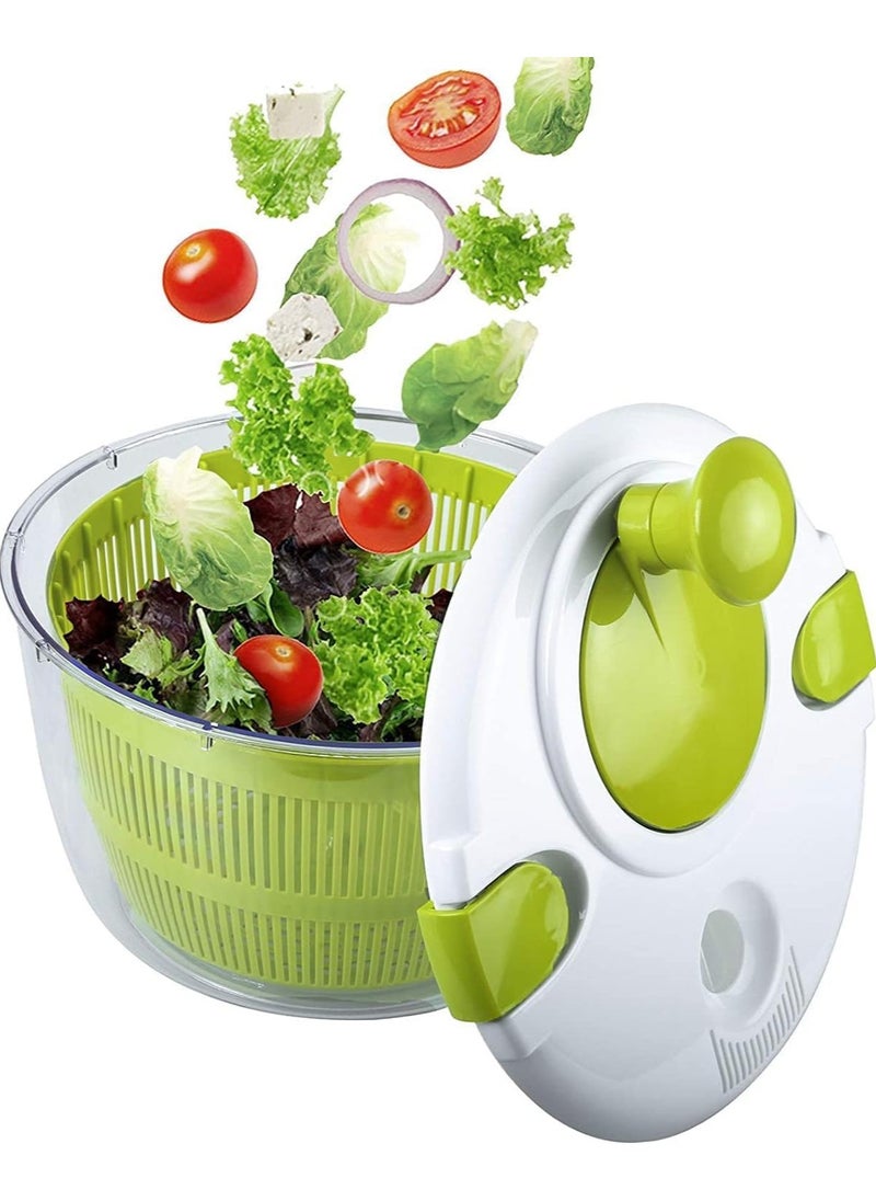 LIXES - Maga Zone Salad Spinner with Large 5 Quart Capacity, Fruits and Vegetables Dryer, Quick Dry Design - Image 1
