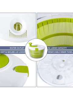 LIXES Maga Zone Salad Spinner with Large 5 Quart Capacity, Fruits and Vegetables Dryer, Quick Dry Design  - Image 4