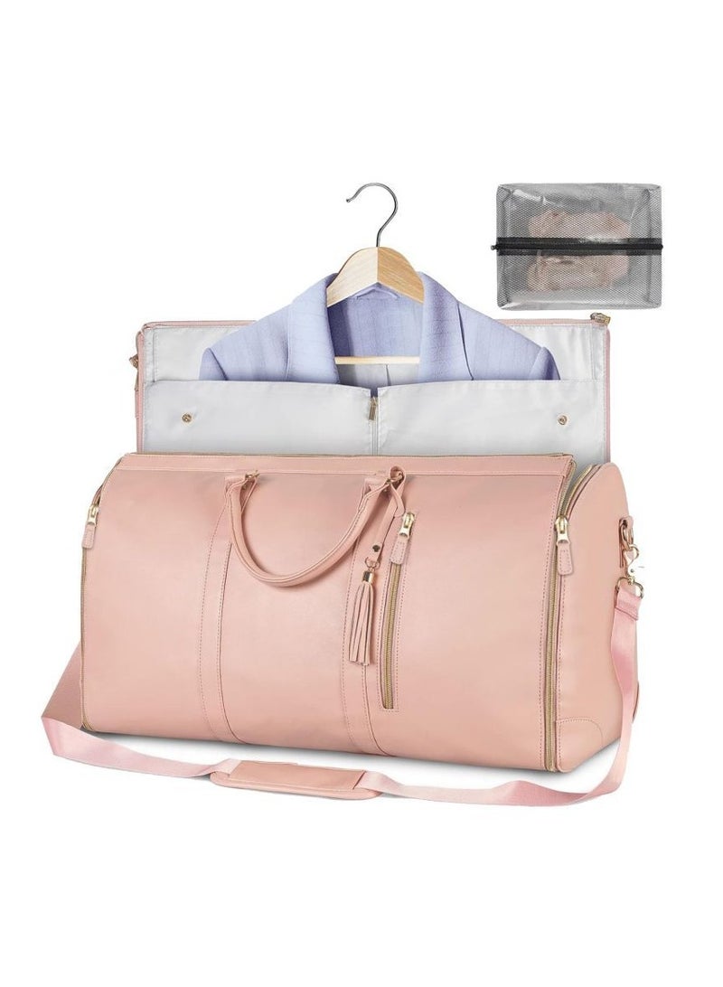Large Foldable Pink Travel Bag for Women – Multifunctional Gym & Overnight Storage  - Image 1