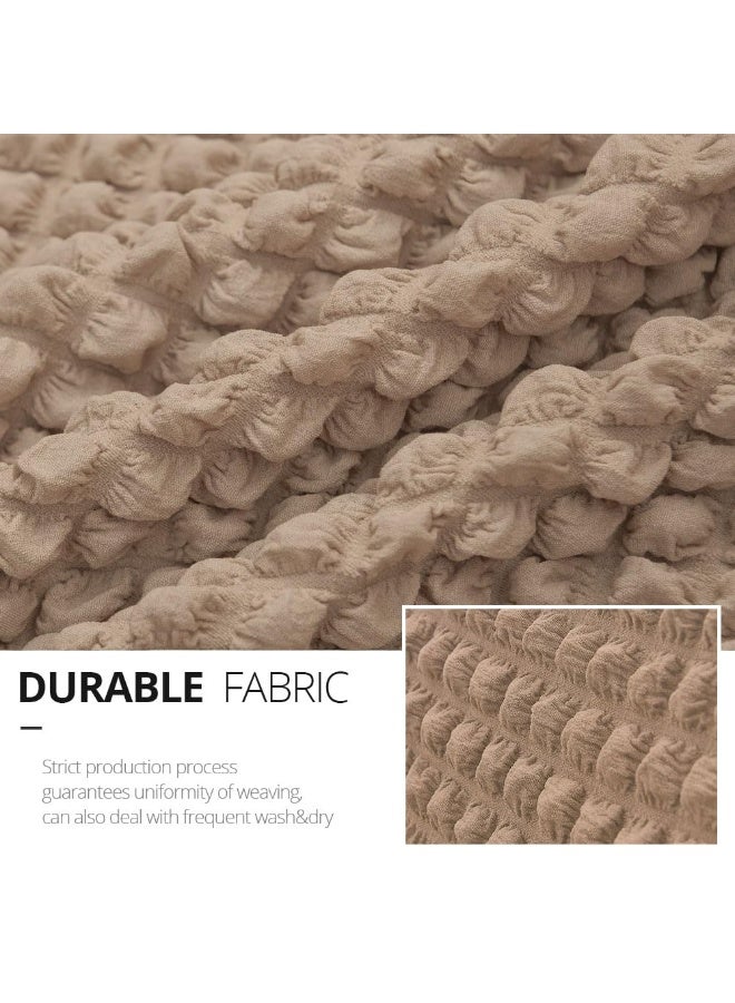 VINNYSEN Armchair Cover Khaki Armchair Slipcover 1 Piece Easy Fitted Sofa Couch Covers Universal High Stretchable Durable Furniture Protector with Skirt Country Style (3 Seater Khaki) - Image 5