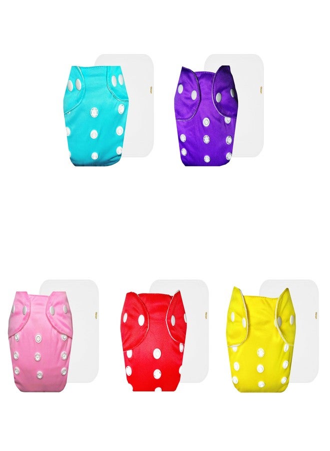 حفاضات دمبلدو لايت القماشية مع حشوة قطنية (عبوة من 5) | شعور بالجفاف والراحة | وسادة ماصة من 6 طبقات | سريعة الجفاف | مثالية للأطفال الصغار | من 3 أشهر إلى سنتين | للجنسين - Image 1