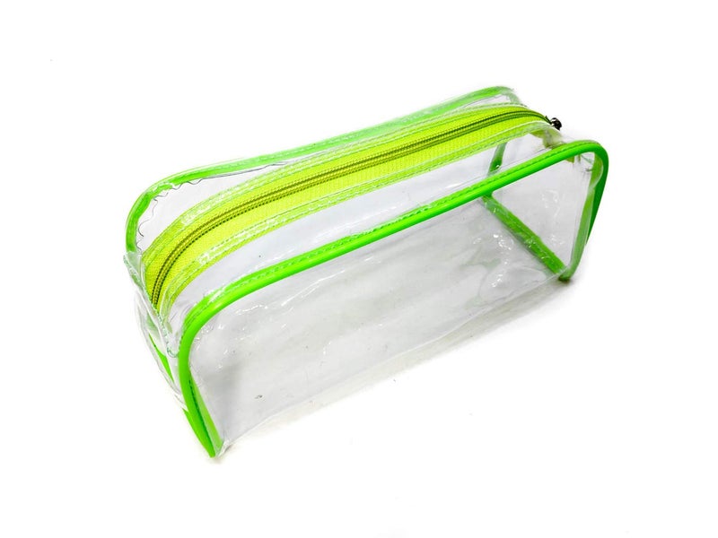iShine Multipurpose Travel Morning Zipper Pouch for Men and Women Transparent Medium (Pack of 2, Assorted) - Image 2