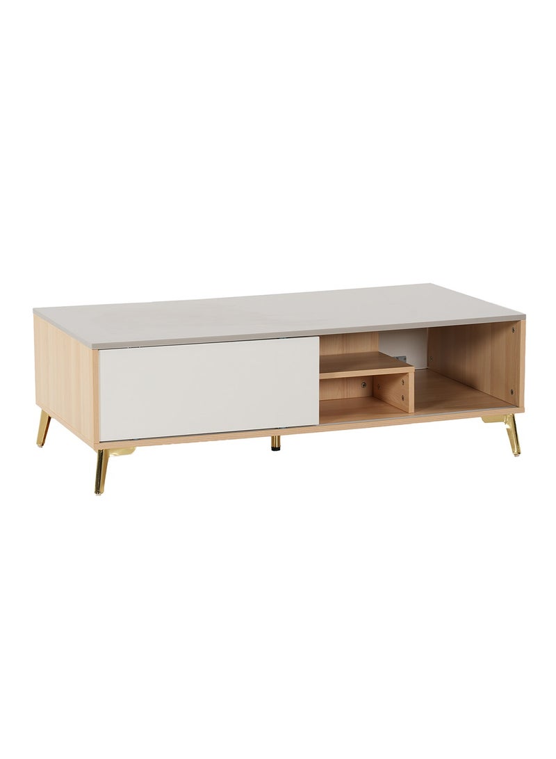 ROYALOAK Archer Coffee Table | Three Shelves | MDF Construction | Melamine Finish | Coffee Table for Living Room | Small Coffee Table | Durable & Long-lasting | Compact Size - Image 4