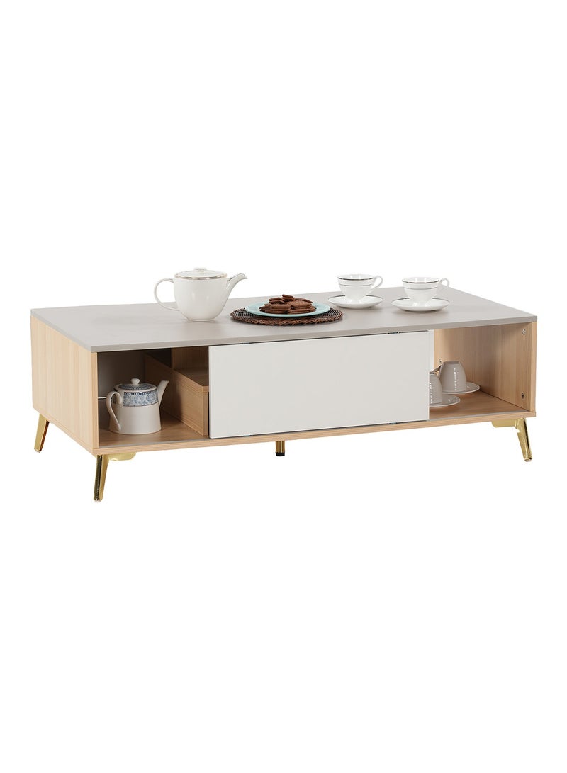 ROYALOAK Archer Coffee Table | Three Shelves | MDF Construction | Melamine Finish | Coffee Table for Living Room | Small Coffee Table | Durable & Long-lasting | Compact Size - Image 3