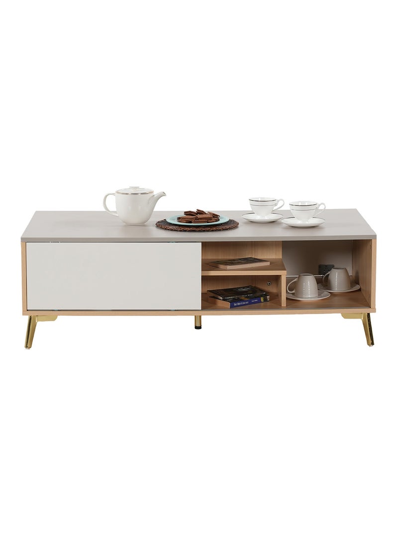 ROYALOAK Archer Coffee Table | Three Shelves | MDF Construction | Melamine Finish | Coffee Table for Living Room | Small Coffee Table | Durable & Long-lasting | Compact Size - Image 2