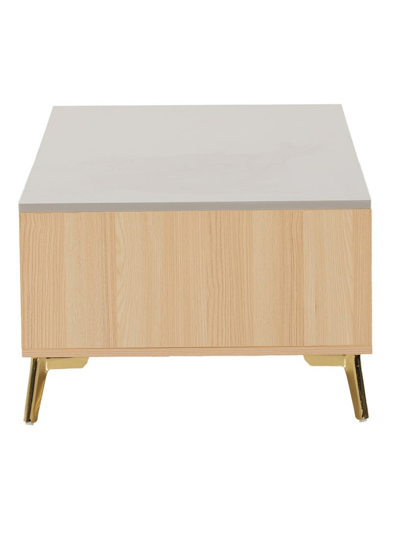ROYALOAK Archer Coffee Table | Three Shelves | MDF Construction | Melamine Finish | Coffee Table for Living Room | Small Coffee Table | Durable & Long-lasting | Compact Size - Image 5