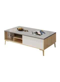 Royaloak Archer Coffee Table | Three Shelves | MDF Construction | Melamine Finish | Coffee Table for Living Room | Small Coffee Table | Durable & Long-lasting | Compact Size