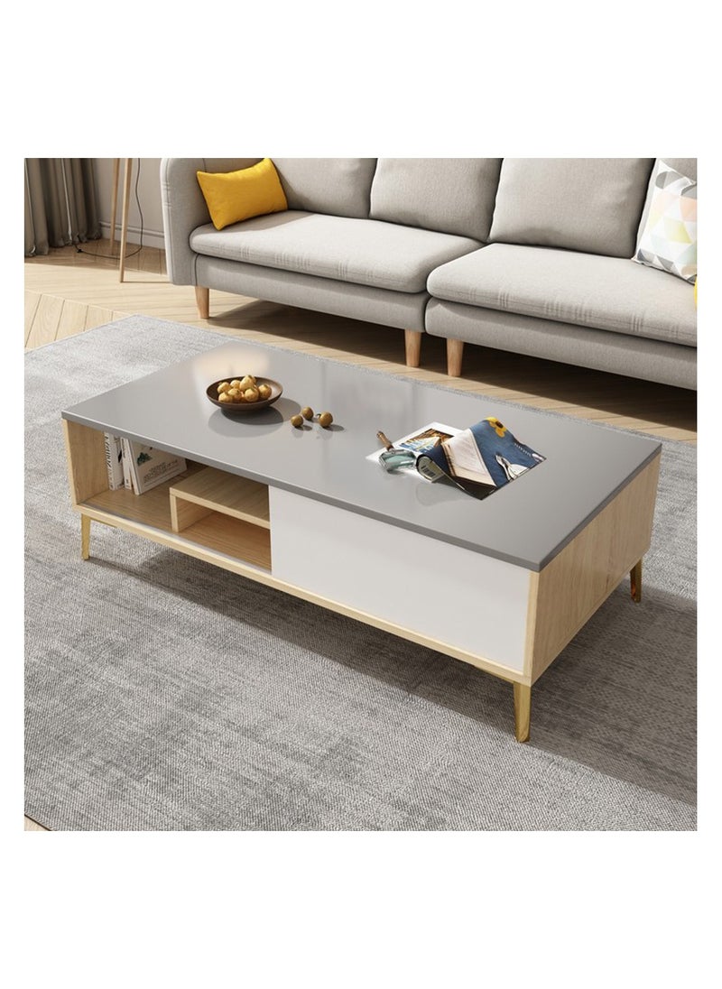 ROYALOAK Royaloak Archer Coffee Table | Three Shelves | MDF Construction | Melamine Finish | Coffee Table for Living Room | Small Coffee Table | Durable & Long-lasting | Compact Size  - Image 2