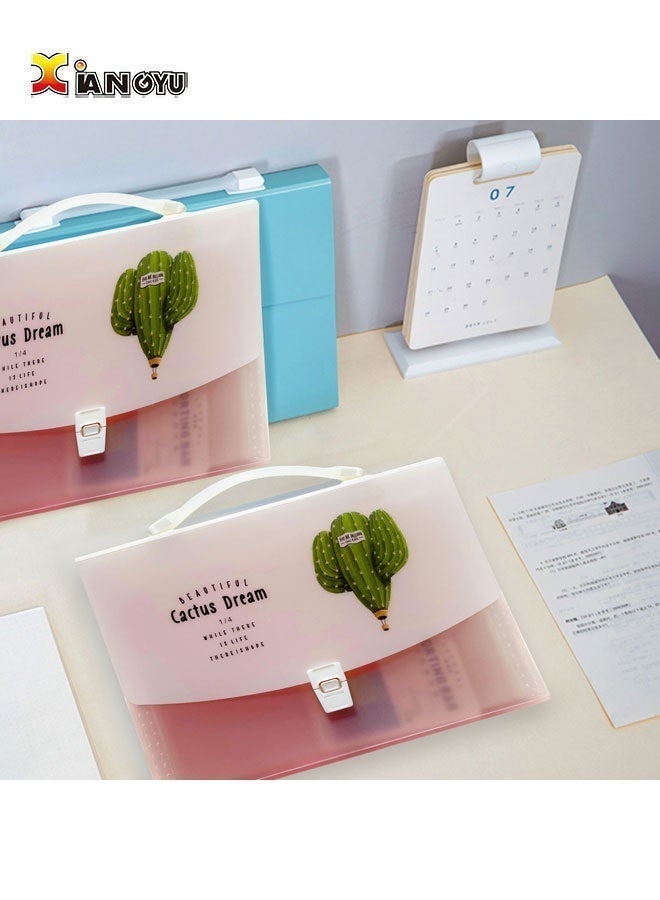 XIANGYU Portable File Folders Document Holder A4 File Organizer 12 Pockets-Handle - Image 4