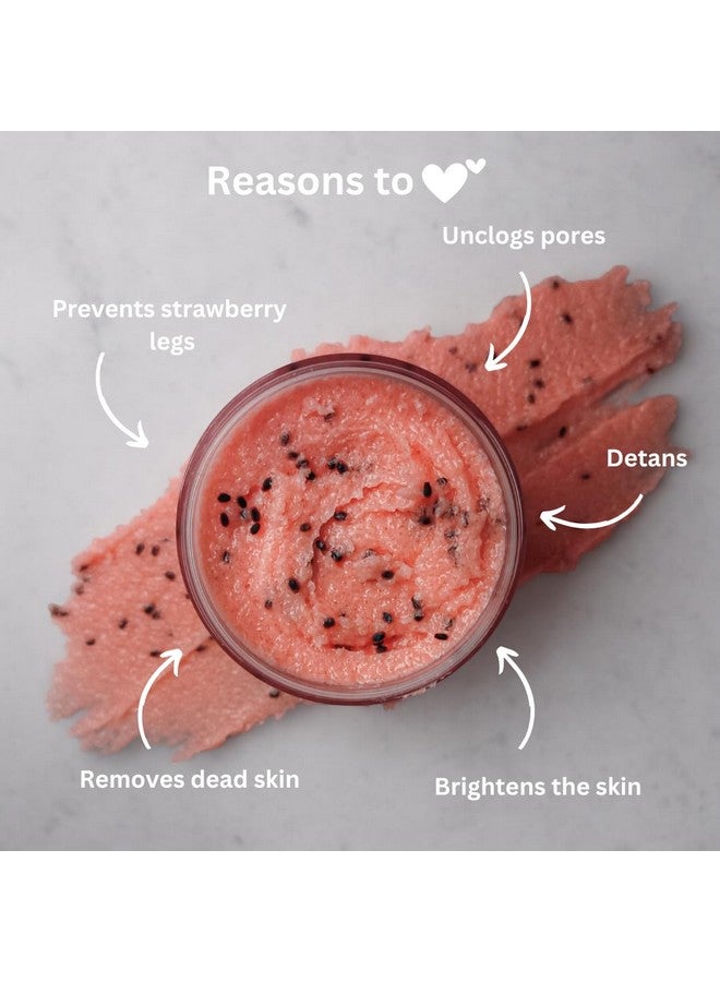 SERAAF Melon Sugar Scrub for Women, Exfoliating Body Scrub for Women Tan Removal, Dead Skin Remover, Unisex Organic Body Scrub for Men & Women, Sulphate & Paraben-Free, 120gm - Image 4
