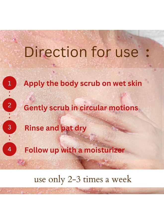 SERAAF Melon Sugar Scrub for Women, Exfoliating Body Scrub for Women Tan Removal, Dead Skin Remover, Unisex Organic Body Scrub for Men & Women, Sulphate & Paraben-Free, 120gm - Image 5