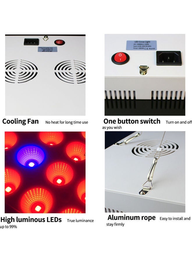 NIBEMINENT LED Full Spectrum Growing Lamp For Indoor Plants Multicolour - Image 3