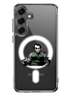 Magnetic Case for Samsung Galaxy S25 6.2-inch Compatible with MagSafe Wireless Charging, Shockproof Phone Bumper Cover Joker Pointing