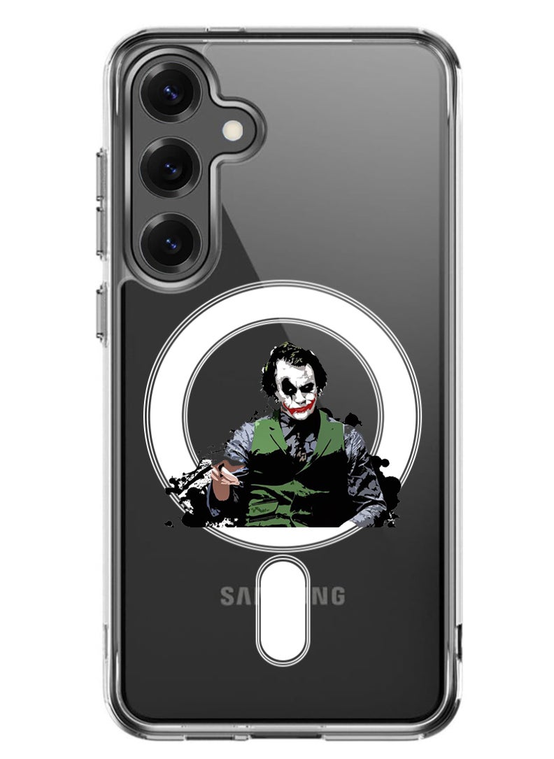 Theodor - Magnetic Case for Samsung Galaxy S25 6.2-inch Compatible with MagSafe Wireless Charging, Shockproof Phone Bumper Cover Joker Pointing - Image 1