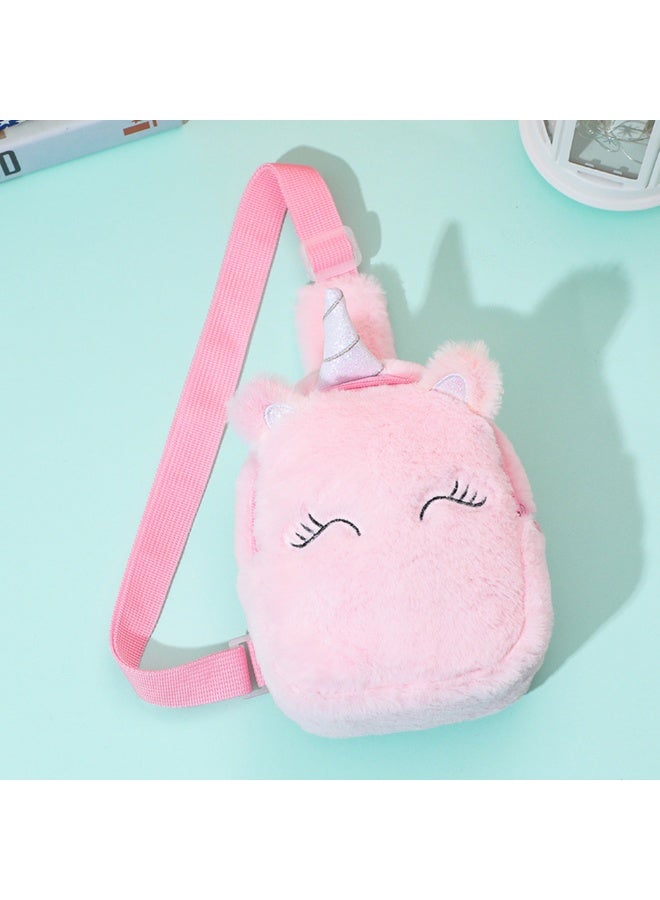 Kids Crossbody Bag Kids Sling Bags, Small Plush Sling Bag for Kids Travel Bag for Kids, Unicorn Sling Bag for Girls (Pink) - Image 2