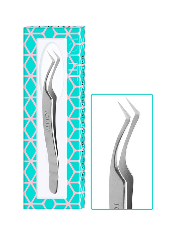 IOLITE Anti Static Tweezers For Eyelash Grafting Eyelash Picking Tool Safety Firm Curved Straight - Image 2