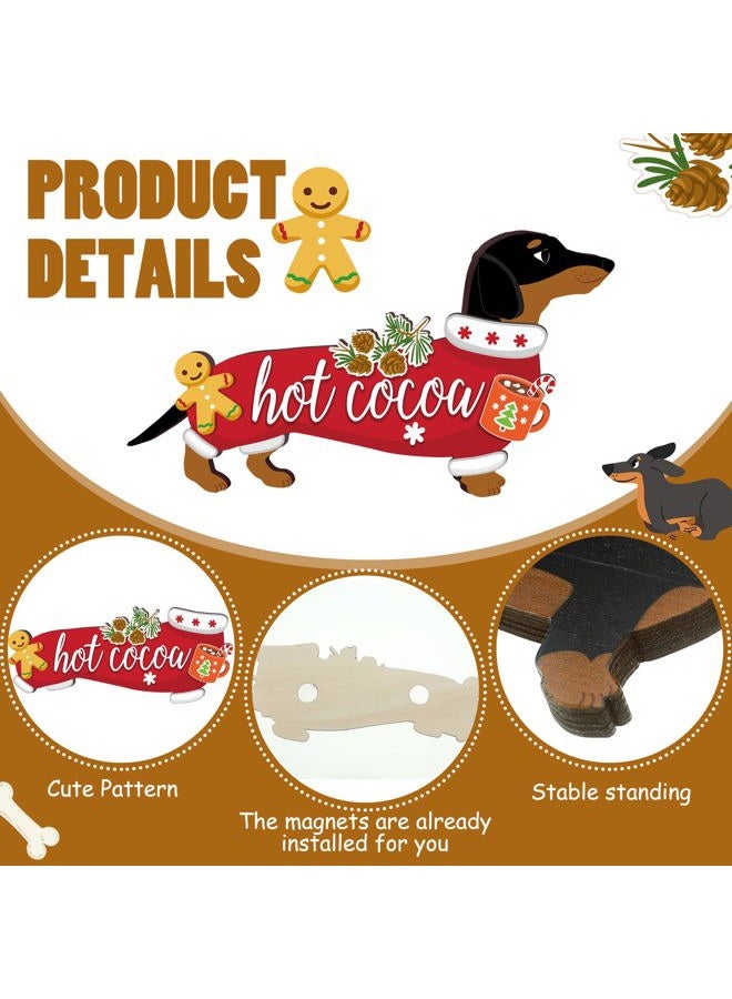 Barydat 16 Pcs Interchangeable Dog Welcome Sign Lovely Seasonal Front Door Decoration,Wooden Rustic Holiday Door Wall Decor for Independence Day Summer Fall Halloween Christmas(Dog) - Image 3