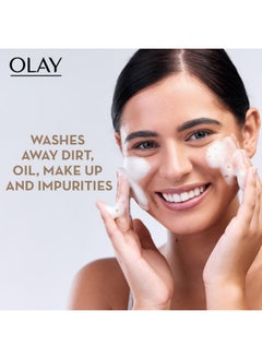 Olay Foaming Cleanser | Face Wash | Clear And Even Skin | With Glycerin | Normal, Oily, Dry, Combination Skin | 100G (Total Effects Exfoliating)  - Image 2