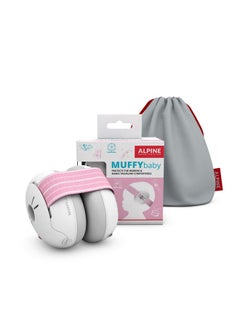 Alpine Muffy Baby Ear Protection For Babies And Toddlers Up To 36 Months - Ce & Ansi Certified - Noise Reduction Earmuffs - Comfortable Baby Headphones Against Hearing Damage & Improves Sleep - Pink  - Image 1