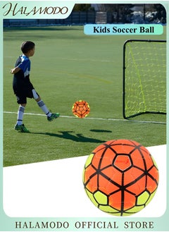 HALAMODO Kids Soccer Ball High Performance Indoor Ball with Excellent Grip and Control Competitive Quality Ball Traditional Soccer Ball for Playing Training  - Image 1