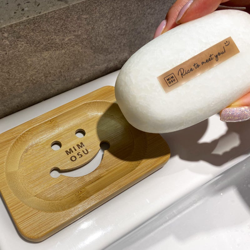 mimosu Bamboo Soap Dish with Drain - Wooden Holder for Shampoo Bars, Eco-Friendly Bathroom Tray, Zero Waste - Image 4