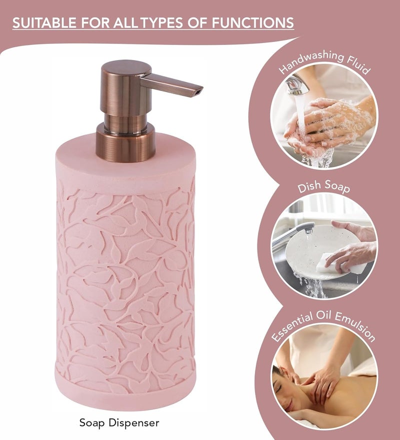 Obsessions Polyresin 4 Pcs Bathroom Set_Sandstone - Image 3