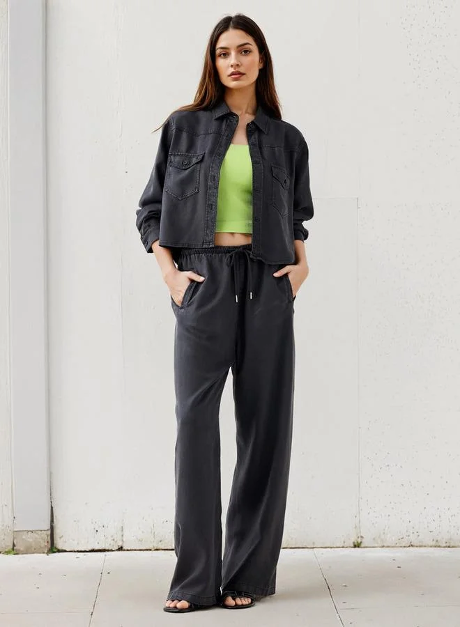 لي كوبر بنطلون لي كوبر تينسل عالي الخصر بجيوب