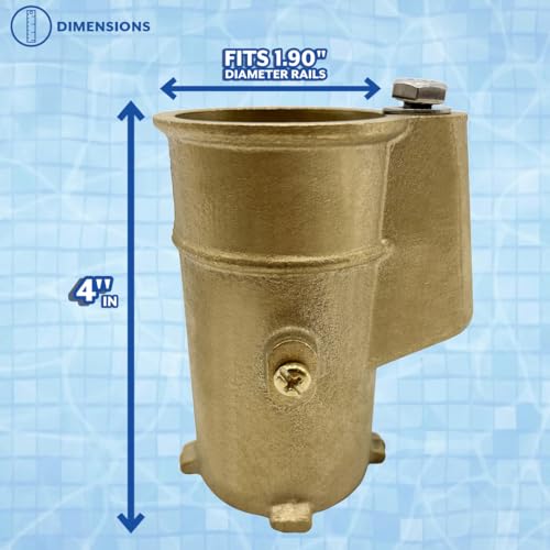 Poolzilla Hand Rail Anchor with Added Escutcheon 1 Pack Ladder Anchor and Escutcheon Trim Kit - Image 3