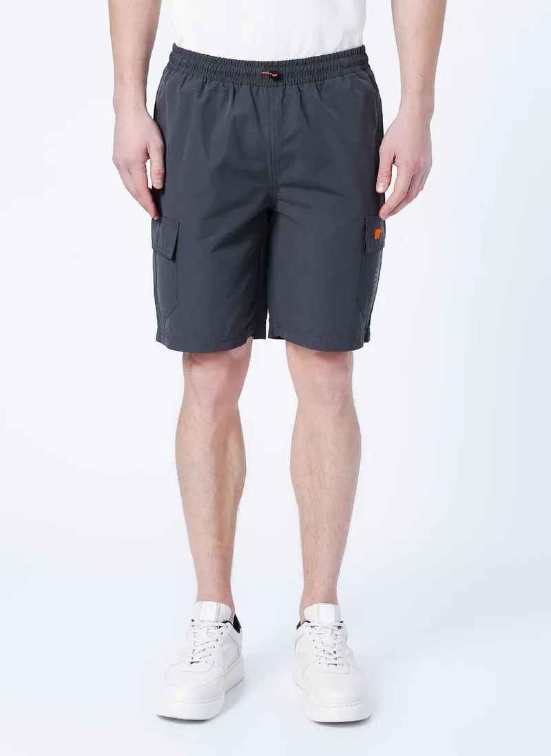 Bad Bear Normal Waist Printed Gray Men's Cargo Shorts - 22.01.11.001 Albany Short