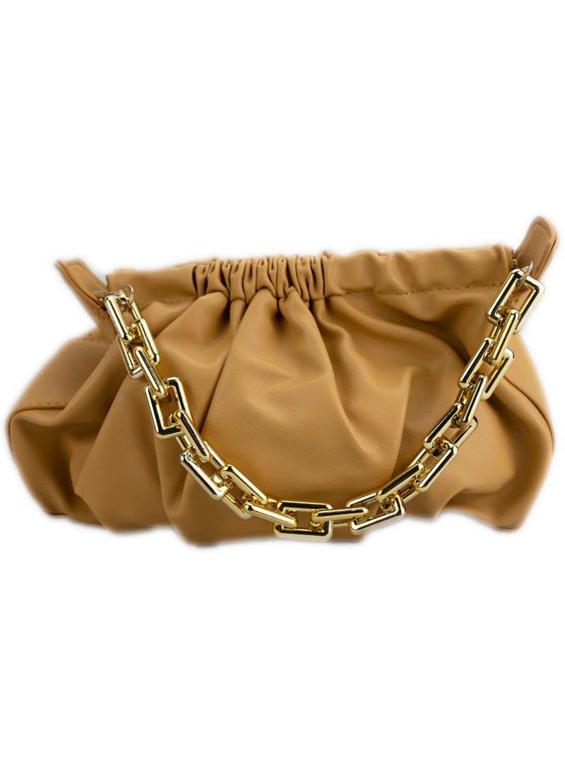 المحافظ وحقائب اليد للنساء مبطن حقائب الكتف من الجلد الصناعي حقائب كروسبودي للنساء مع حزام معدني الكحكي