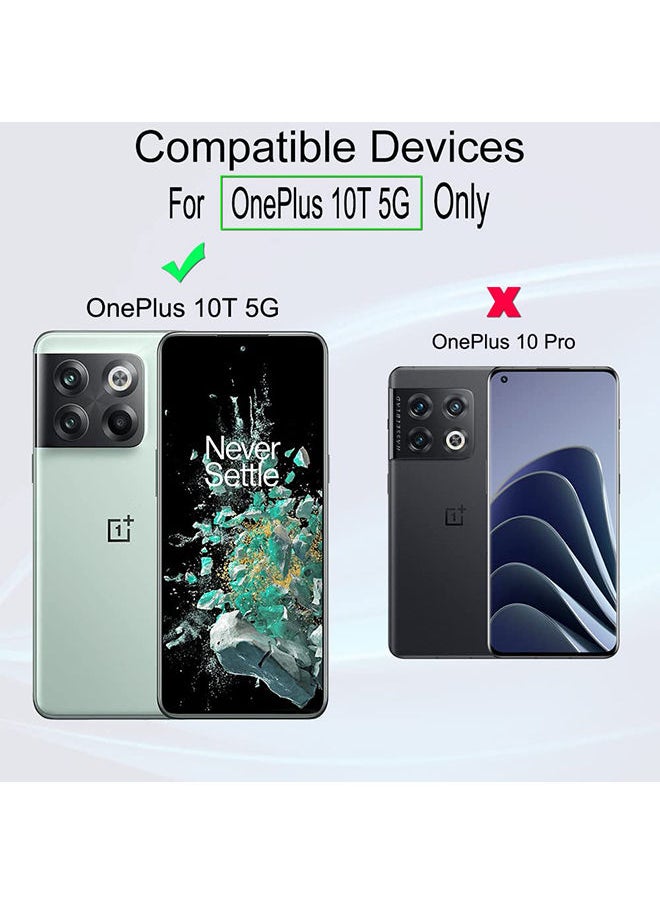 Pack Of 2 for OnePlus 10T 5G Screen Protector 9H Hardness Full Coverage Screen Guard HD Ultra-thin Tempered Glass Screen Protector- Black