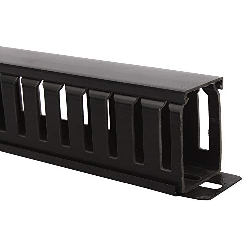 BOXNUBE 1U 22 Slot Rack Mount Horizontal Cable Manager Duct Raceway with Cover & Screws for 19" Server Rack - 1 Pack - Image 5