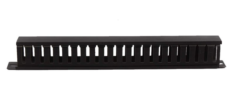 BOXNUBE 1U 22 Slot Rack Mount Horizontal Cable Manager Duct Raceway with Cover & Screws for 19" Server Rack - 1 Pack - Image 3