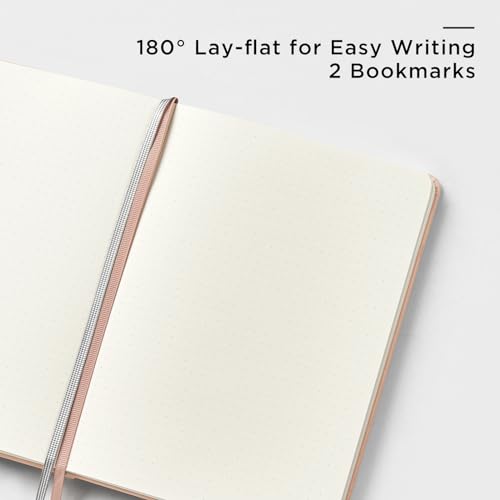 &And Per Se ⩓ Per Se Dotted Journal Notebook, A5 Hardcover Leather Dotted Journal, 160 Pages 100gsm Thick Dot Grid Paper, 3 Sheets of Stickers Included - 5.7'' x 8'' (Apricot) - Image 3