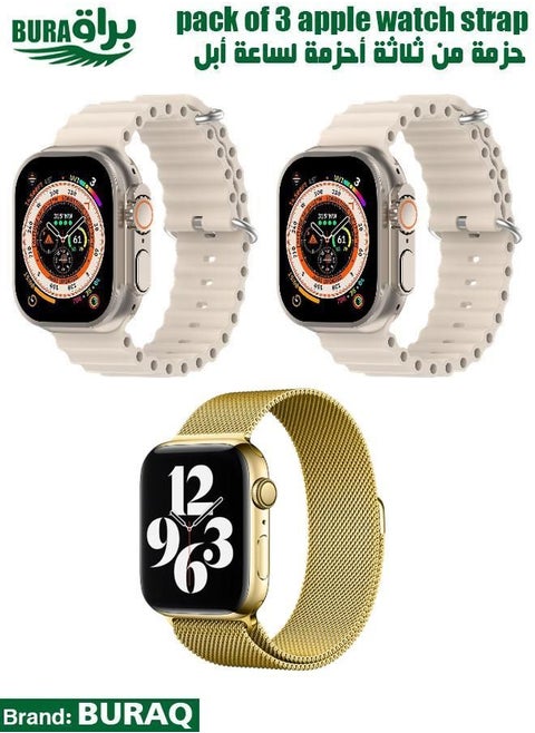 Apple Watch Band Strap For Apple Watch Ultra 2/Ultra 49mm, Series 10 46mm, 9/8/7 45mm, SE2/SE/6/5/4 44mm, 3/2/1 42mm