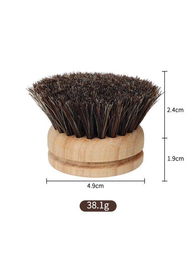 Solid Wood Pot Scrubber Replaceable Hanging Long Handle Pot Brush Horsehair Coconut Coir Sisal Cleaning Brush Manufacturer