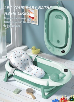 MaBaby Baby Toddlers Bath Tub, Temperature Sensing Tub With Soft Newborn Sling for Baby to Toddler, Bathtub with Non-Slip Mat, Drain Hole  - Image 2