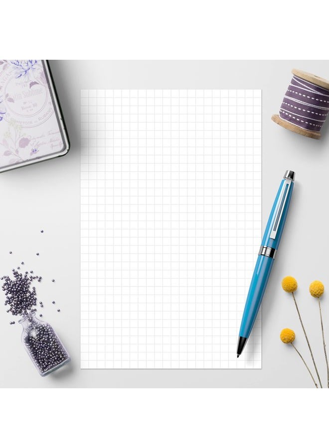 321Done Graph Paper Notepad - 50 Sheets (5.5" x 8.5") - 0.25" Grid Planning Note Pad - Thick Premium Paper - Made in USA - Plain White - Image 3